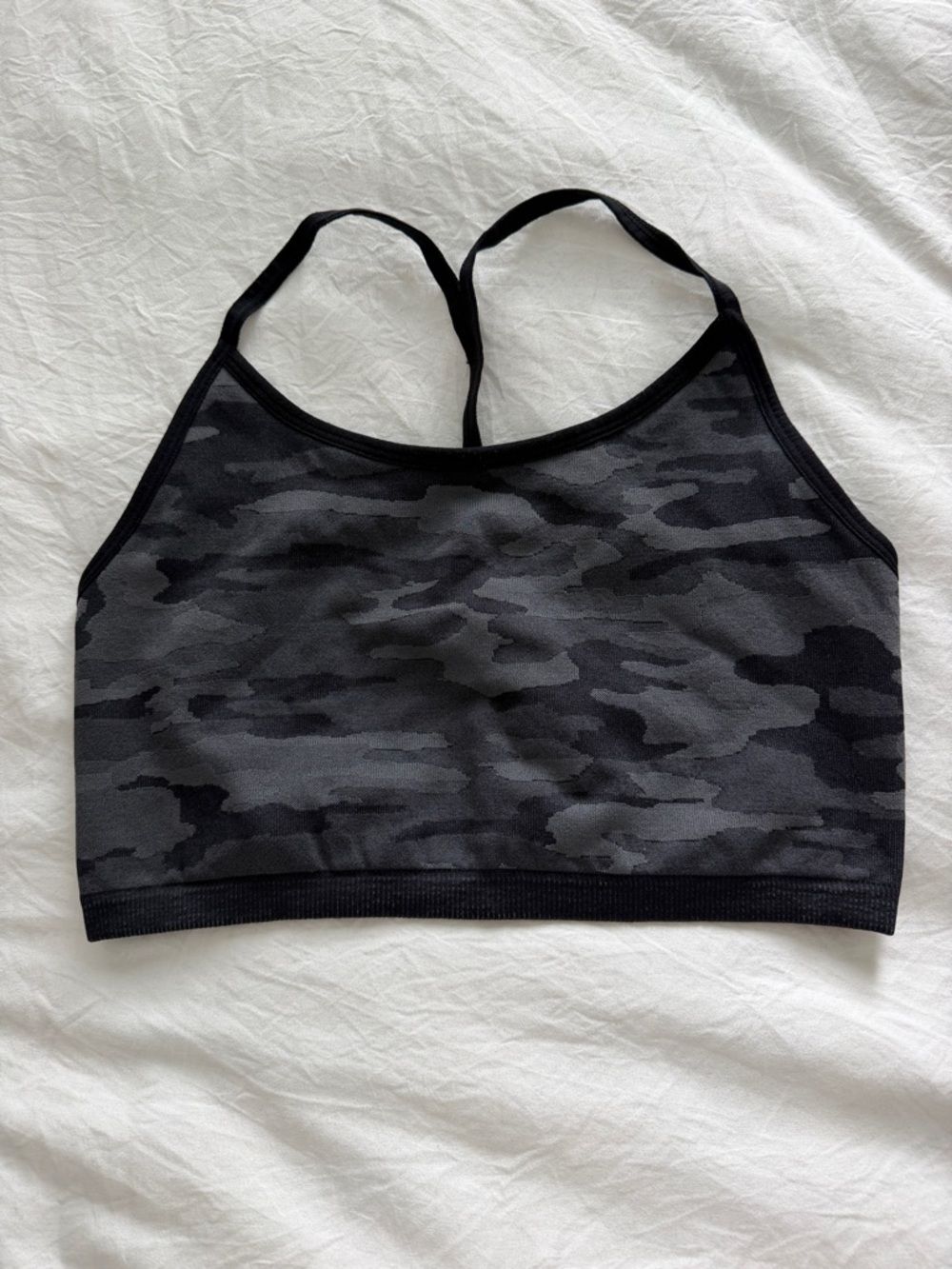 Forever21 Black Camo Racerback Sports Bralette